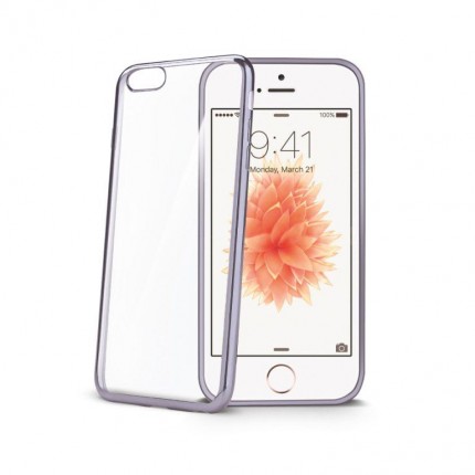 Celly Laser ümbris Apple iPhone 5 / 5S / SE'le, läbipaistev hõbedane