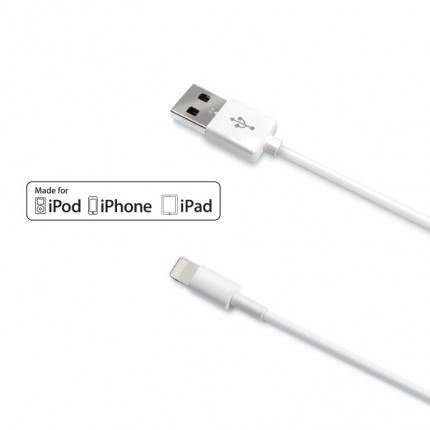 Celly Apple Lightning - USB kaabel 1m, valge