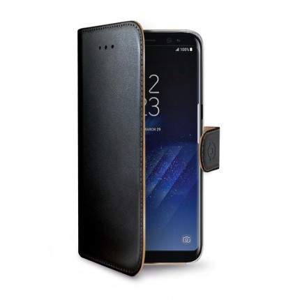 Celly Wally rahakott stiilis mobiiliümbris Samsung Galaxy S8+, must 