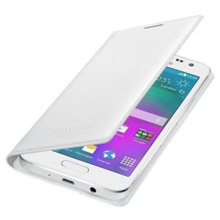 Samsung Galaxy A3 ümbris Flip Wallet Cover, valge