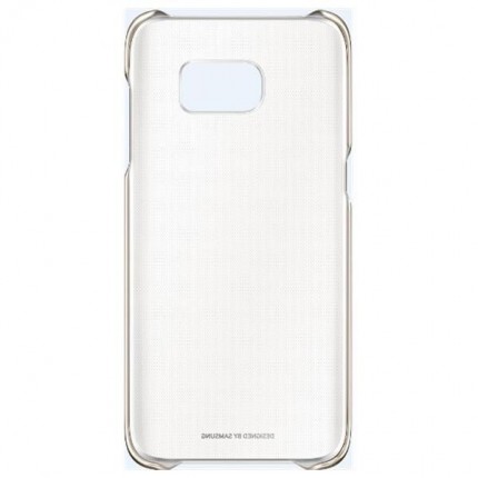 Samsung Galaxy S7 Edge Clear Cover telefonikate, läbipaistev ( kuldne raam )