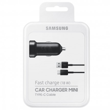 Samsungi Adaptive Fast Charge USB Type-C Mini autolaadija, must