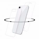 Eiger 3D 9H kaitseklaas servast servani koos taga kaitseklaasiga, Apple iPhone 8'le , valge äärega
