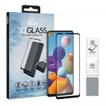Eiger 3D Fullscreen Glass - 9H kaitseklaas servast servani, Samsung Galaxy A21S'le , musta äärega