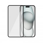 Fonex 3D kaitseklaas, iPhone 15 Plus, musta äärega