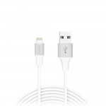 Fonex Apple Lightning - USB extra tugev tekstiil kattega kaabel 2A, 3m, valge