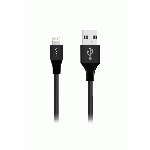 Fonex Apple Lightning - USB extra tugev tekstiil kattega kaabel 1m, must