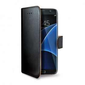 Celly Wally rahakott stiilis mobiiliümbris Samsung Galaxy S7 Edge, must 
