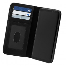 Case-Mate Wallet Folio pärisnahast kaaned Samsung Galaxy S8+'le, must