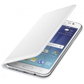 Samsung Galaxy J5 ümbris Flip Wallet Cover, valge