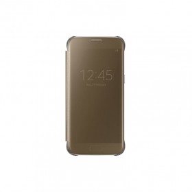 Samsung Galaxy S7 mobiilitikott Clear View Cover, kuldne