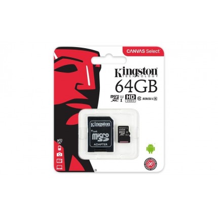 Kingston 64GB MicroSDHC Class10 memory card