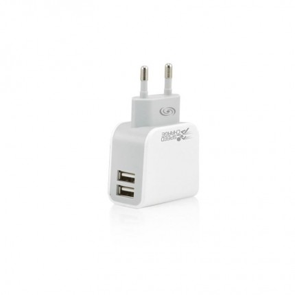 Fonex 2xUSB travel charger FAST 3.4A, white