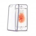 Celly Laser cover for Apple iPhone 5 / 5S / SE, transparent silver color