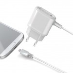 Celly 1A micro USB Travel Charger, White