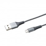 Celly Micro-USB - USB cable with nylon coating, silver