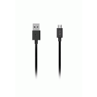 Fonex Micro-USB cable, 2,4A, 1m, black
