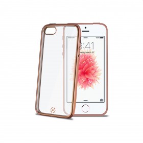Celly Laser cover for Apple iPhone 5 / 5S / SE, transparent golden