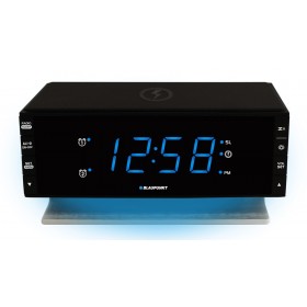 Blaupunkt clock radio with wireless and USB charging
