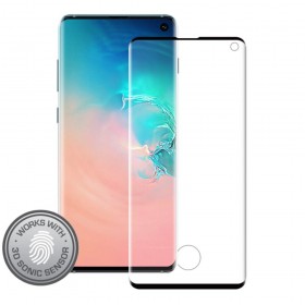 Eiger 3D GLASS Full Screen Tempered Glass Screen Protector for Samsung Galaxy S10 in Clear/Black