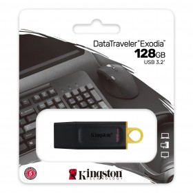 Kingston 128GB Datatraveler Exodia USB 3.2 Memory Stick Flash Drive