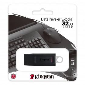 Kingston 32GB Datatraveler Exodia USB 3.2 Memory Stick Flash Drive